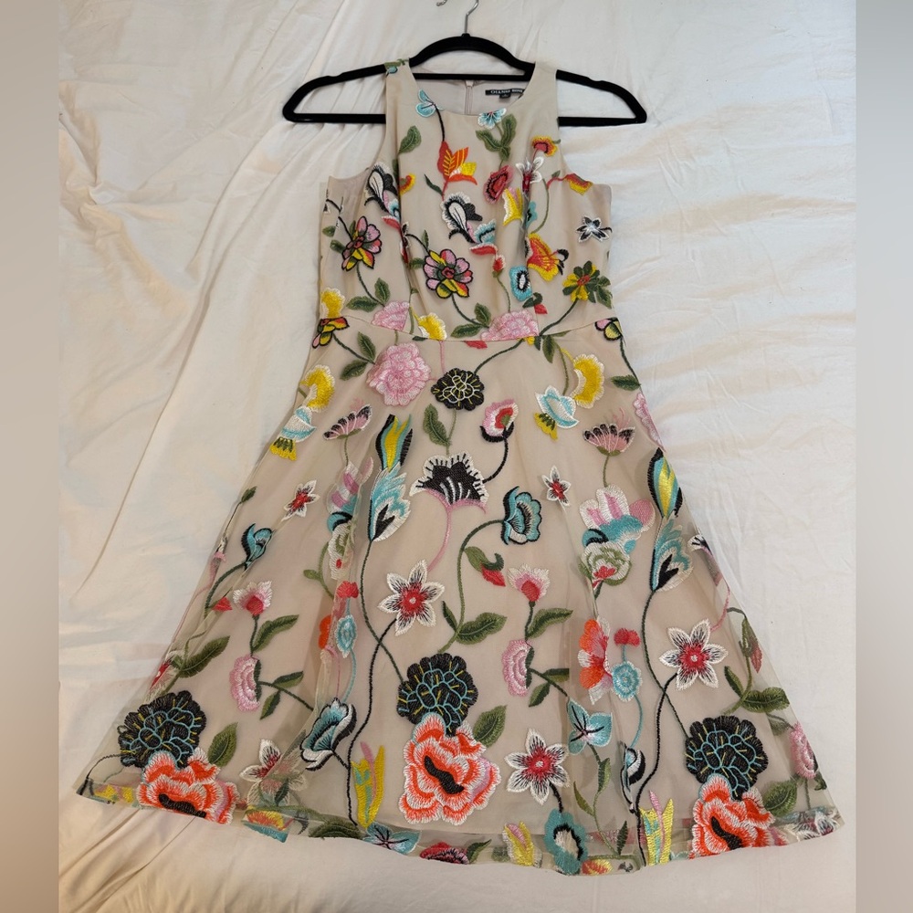 Gianni Bini Multicolor Fit and Flare Floral Dress